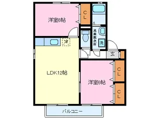 静岡県駿東郡長泉町桜堤1【アパート】の間取り