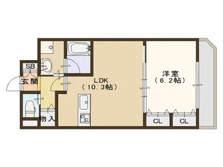 大阪府大阪市西成区梅南3【アパート】の間取り