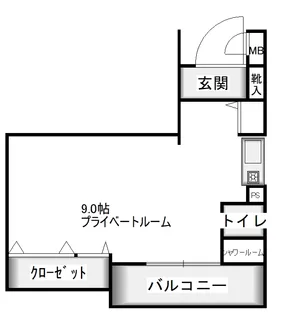 ダイヤモンドスクエアー【9階】の間取り