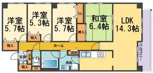ブエナビスタ西宮浜町【5階】の間取り