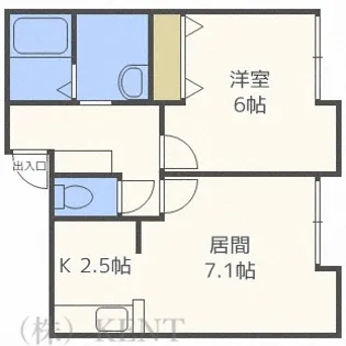 エーデルワイス山の手【3階】の間取り