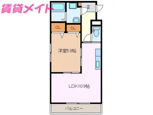 カムズエイト【2階】の間取り