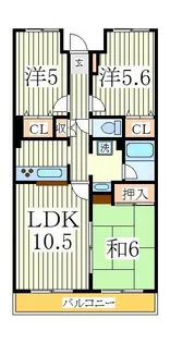サポーレ天王台【2階】の間取り