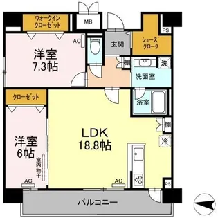 adorable【8階】の間取り