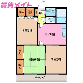 ペガサス緑ヶ丘1号館【2階】の間取り