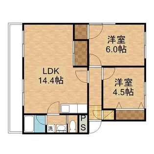 2LDKの間取り画像