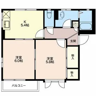 DIAS OANA D【2階】の間取り