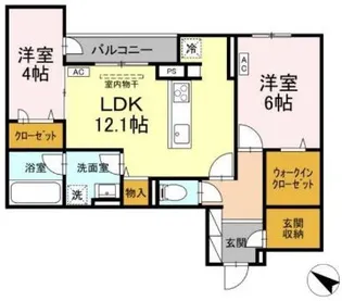 ボン・メゾン東福山【3階】の間取り