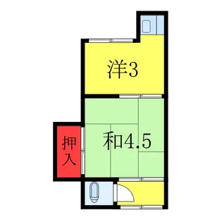 亀田荘【1階】の間取り
