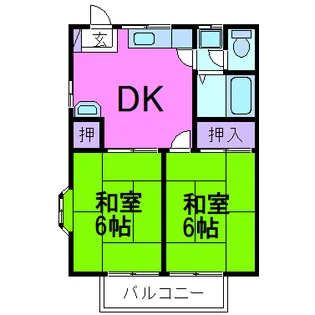 アンジュール鹿沼幸町【2階】の間取り