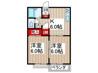 サンハイツ【1階】の間取り