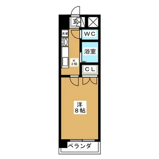 ヒルズ新栄【7階】の間取り