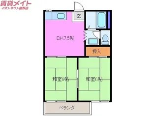 K1ハイツ【2階】の間取り