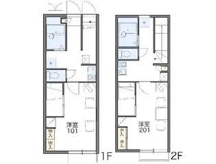 レオパレスSUN さくら【1階】の間取り