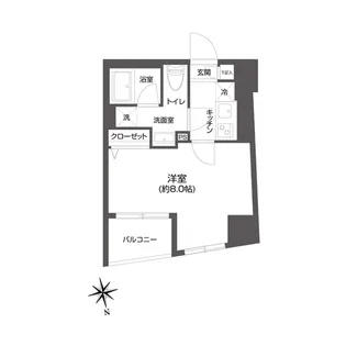 東京都新宿区市谷甲良町【マンション】の間取り