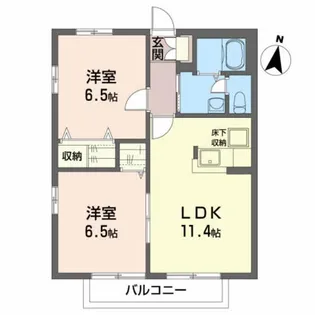 レトウワール【1階】の間取り