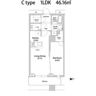 品川ハートビュータワー【19階】の間取り