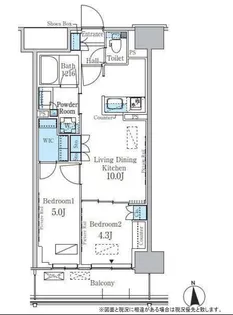 パークアクシス新宿百人町【2階】の間取り