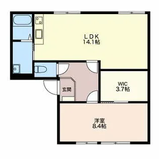 プロムナードFUKUTA A【1階】の間取り