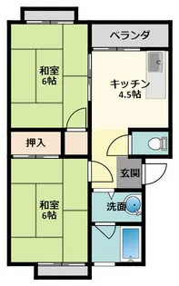 プラザハイツII【2階】の間取り