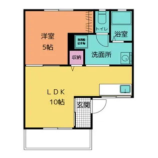 ファミール幸B【1階】の間取り