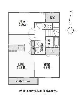 プロヌーブ南矢三【2階】の間取り