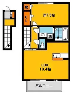 クレールコート【2階】の間取り