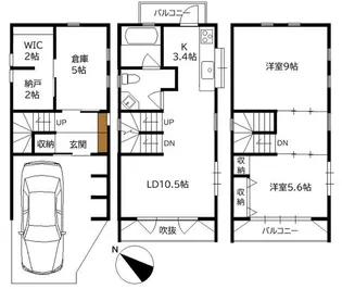 神奈川県横浜市中区小港町1【一戸建】の間取り