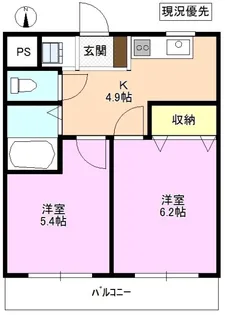 ハイツK-2【1階】の間取り