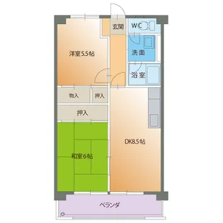 ホワイトメゾン【1階】の間取り