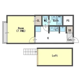 ビコロール東住吉【1階】の間取り