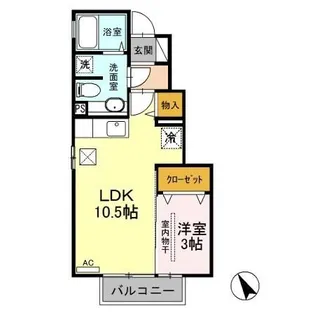 メイプル ガーデン【1階】の間取り
