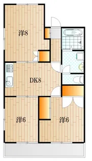 山口県下関市大坪本町【マンション】の間取り