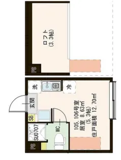 東京都中野区白鷺2【アパート】の間取り