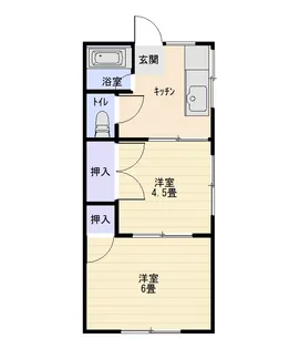 コーポ鉄輪【2階】の間取り