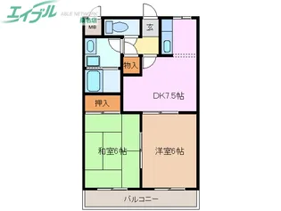 ピースハイツ【3階】の間取り