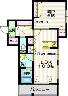 La Dolce Vita ラドルチェヴィータ【3階】の間取り