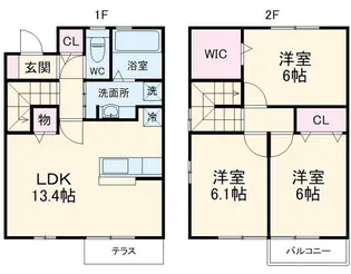 静岡県浜松市中央区十軒町【一戸建】の間取り