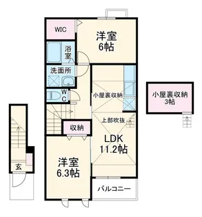 グラシオッソII【2階】の間取り