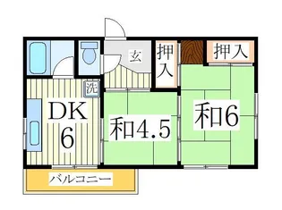 花形コーポ【3階】の間取り