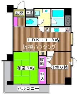 ライブ赤羽【10階】の間取り