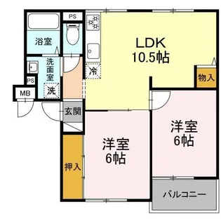 リバーサイドふじ【3階】の間取り