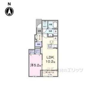レジデンス・サツキ1【1階】の間取り