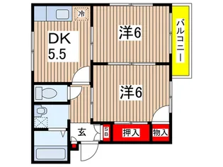 フレグランスひまわりB【2階】の間取り