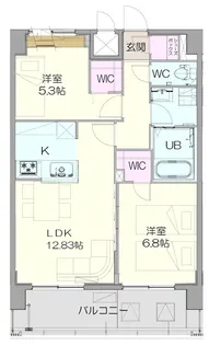 スタシオン ヴィラ シゲンド【8階】の間取り
