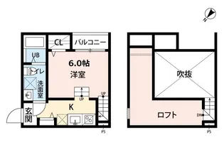 ココカルム半道橋【1階】の間取り