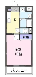 メゾンモンマルトル西古河【4階】の間取り