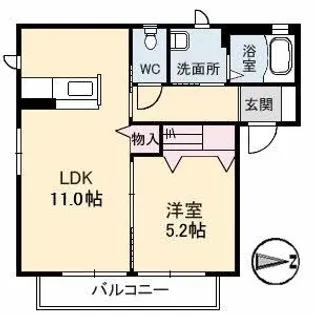 シャーメゾン野田【2階】の間取り