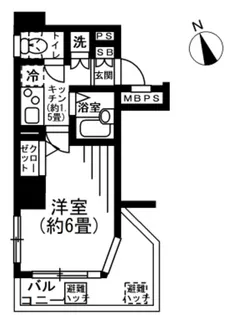 パークウェル麻布十番【8階】の間取り