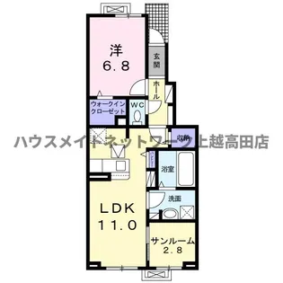 メルティー・アイIV B【1階】の間取り